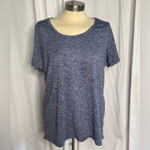 Nike Women's Short Sleeve Blue Heather Tee